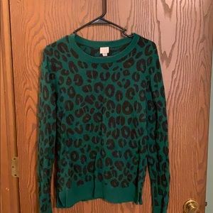 A New Day Green Leopard Sweater